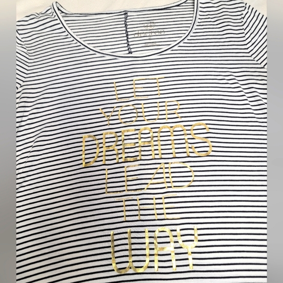 Decree blouse striped with gold quote size S - Picture 2 of 4